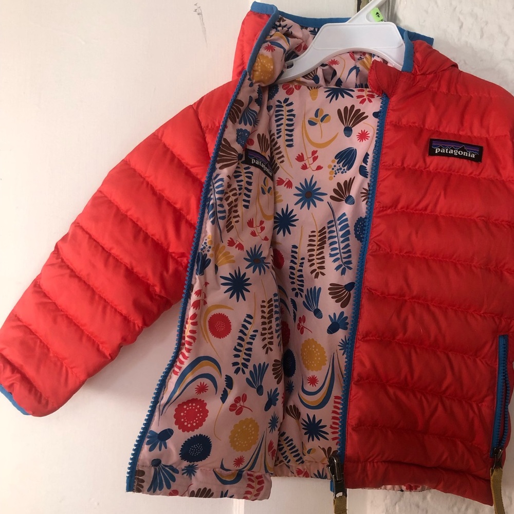 Patagonia reversible down sweater hoodie 3T
